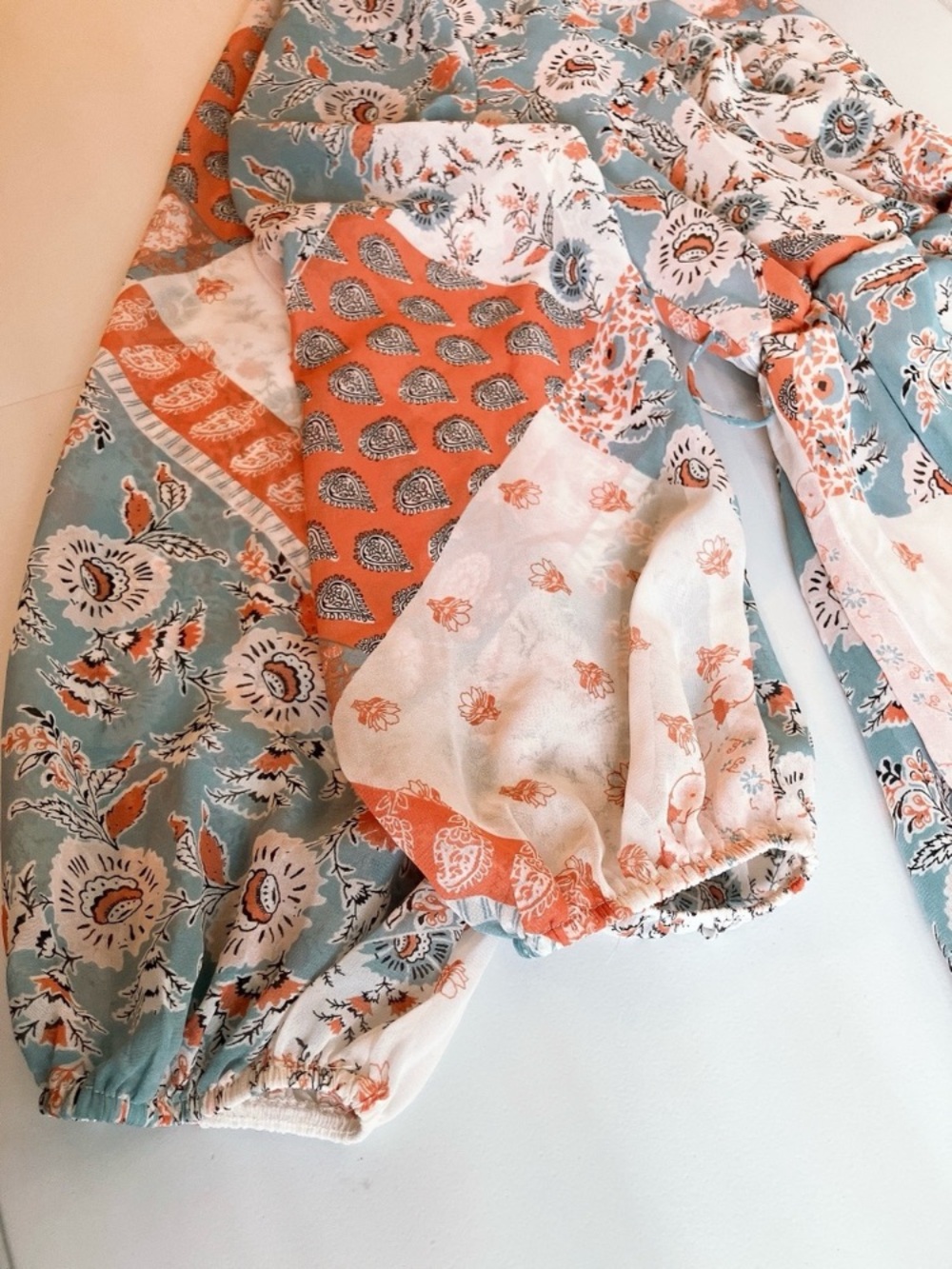 Amazon Active-USA Patchwork Longsleeve Chiffon Jumpsuit Romper Medium NWT - Picture 11 of 12
